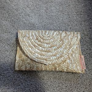 Straw Clutch, Jane Iredale, NWOT